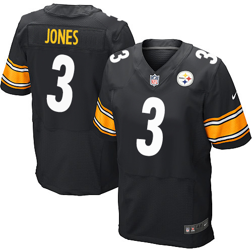 Men's Elite Landry Jones Nike Jersey Black Home - #3 NFL Pittsburgh Steelers